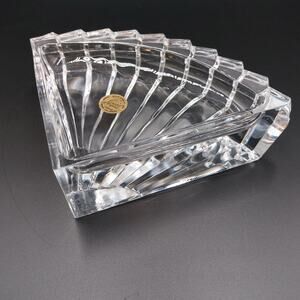 Cristal d'Arques Lead Crystal Collectible Fan Shaped Dish